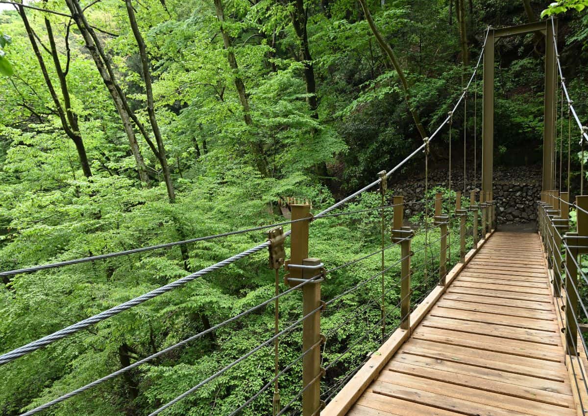 Pont suspendu menant au mont Takao, Tokyo