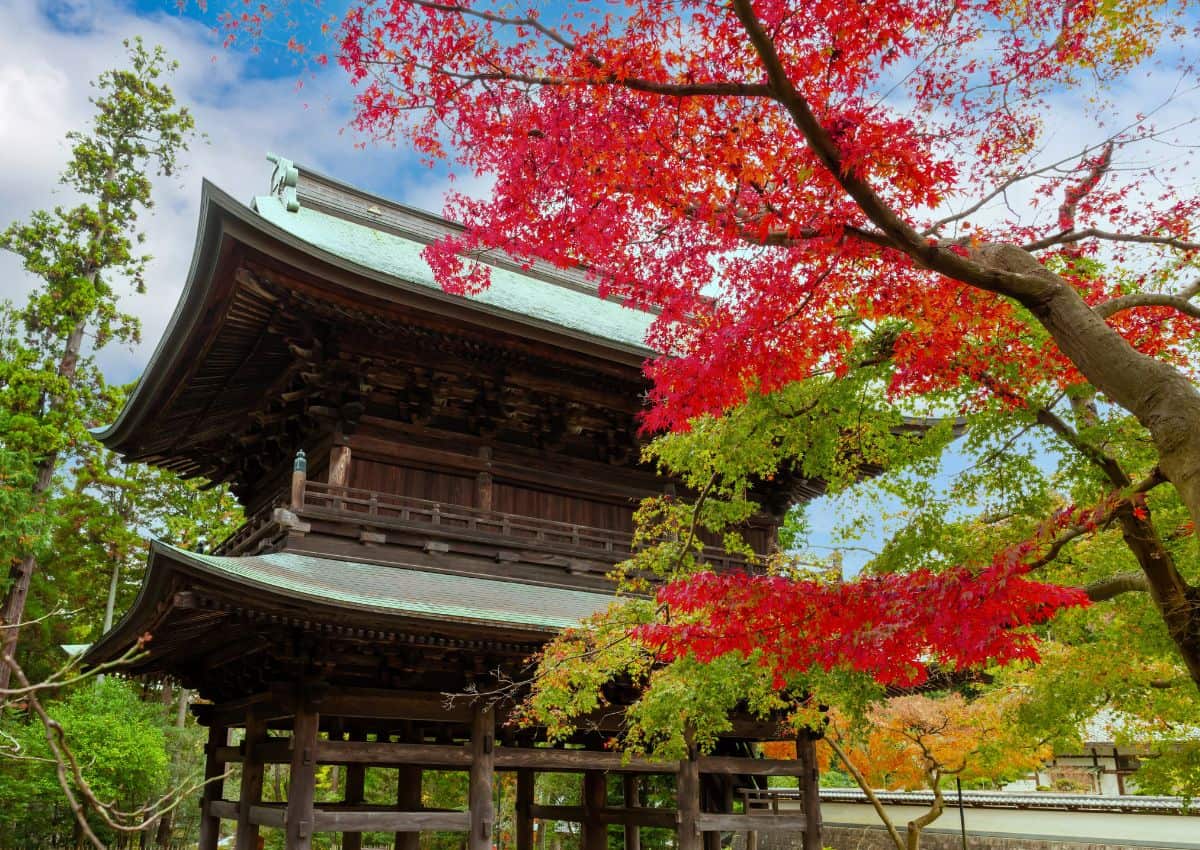 Porte Sanmon du temple Engaku-ji en automne, Kamakura