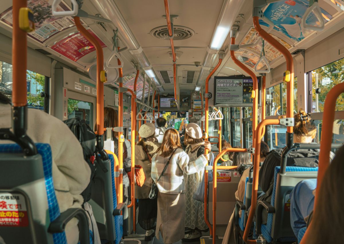 Locaux dans un bus à Kyoto, Japon