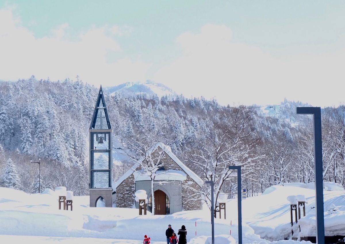 Chapelle de la station de ski de Kiroro, Hokkaido, Japon