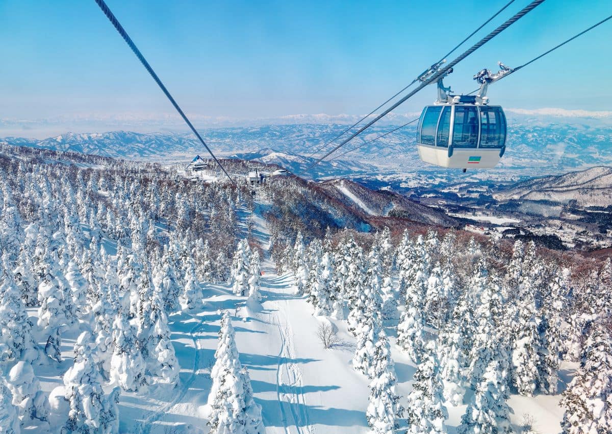 Télécabine du mont Zao, au nord du Japon