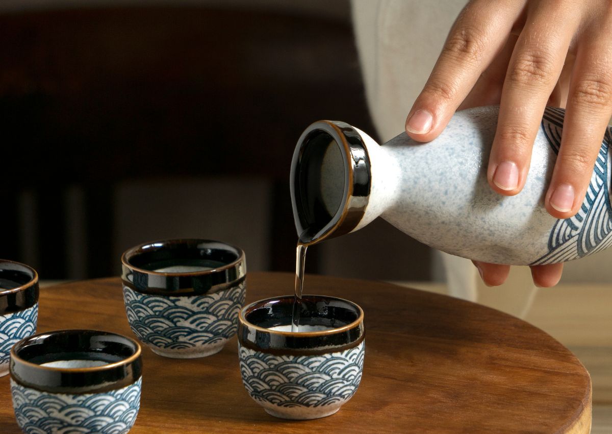 Service de saké japonais