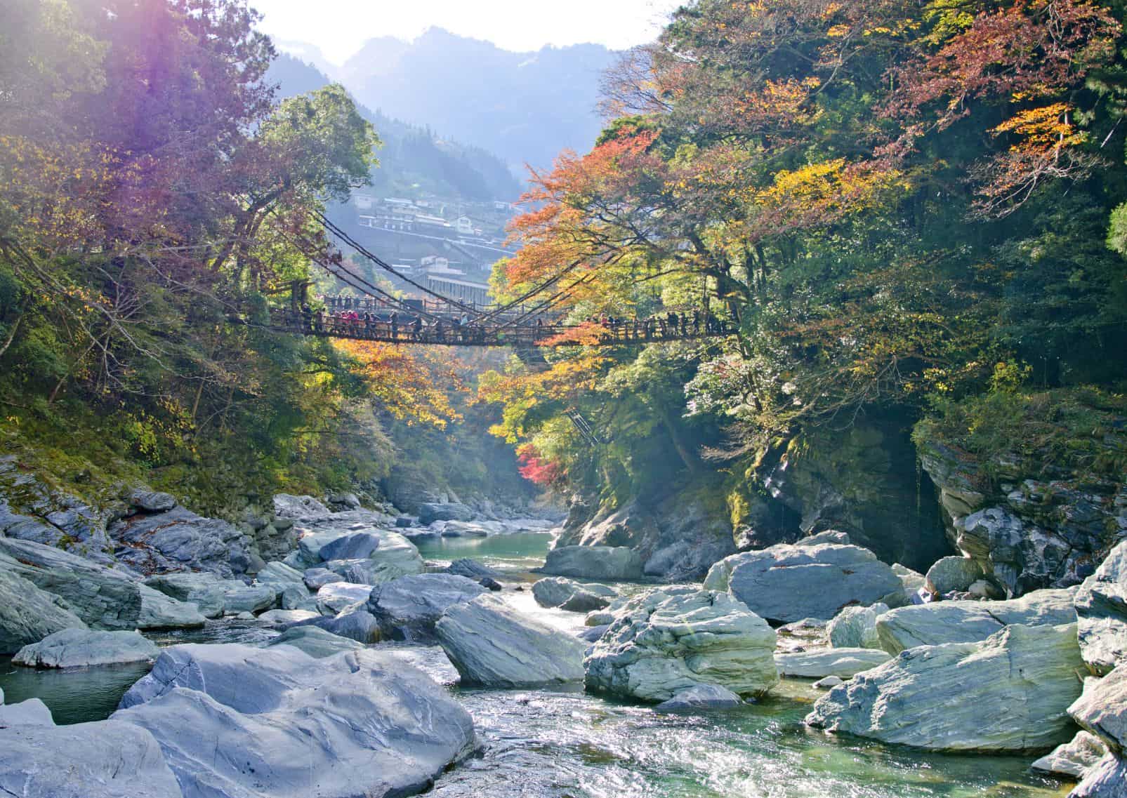 Vallée d’Iya et pont Kazurabashi, Tokushima, Shikoku, Japon