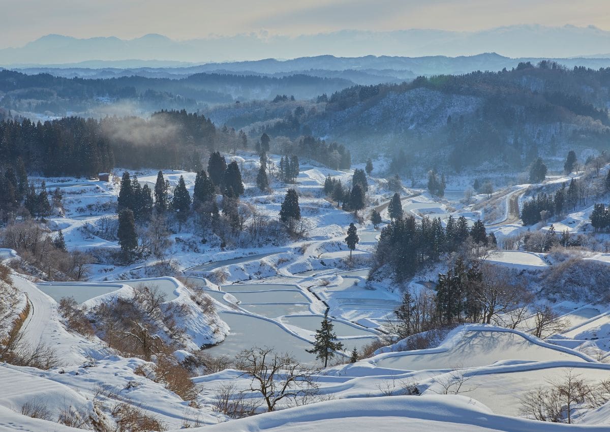 Paysage hivernal à Hoshitoge, Niigata