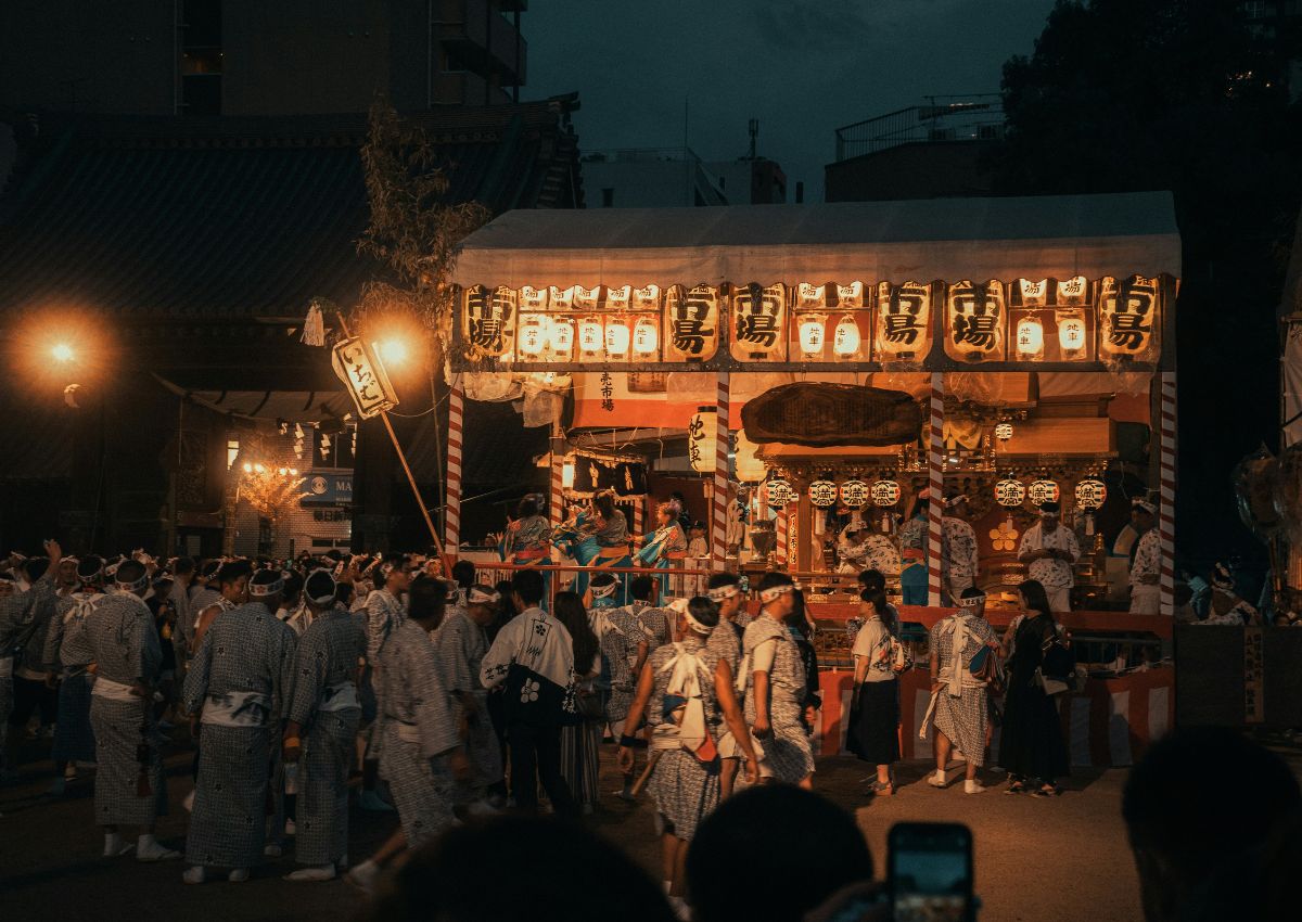 Festival de quartier à Tenjinbashi, Osaka, Japon
