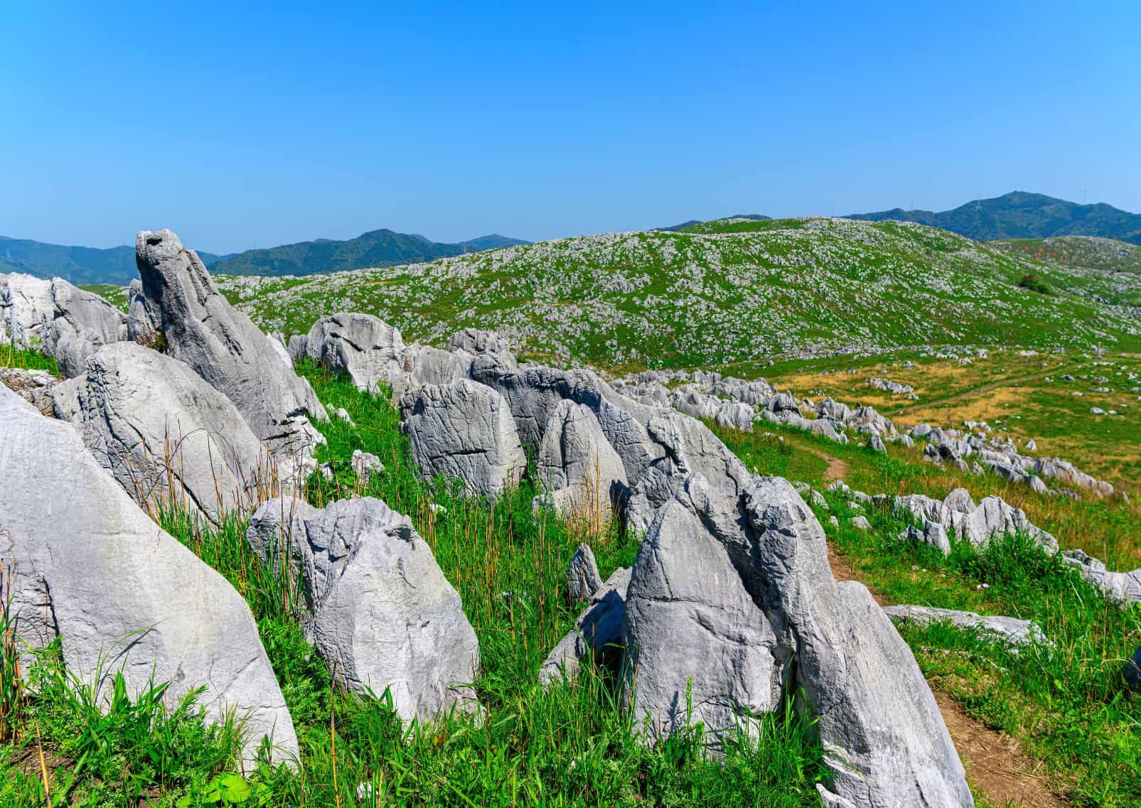 Plateau calcaire d’Akiyoshidai au début de l’été