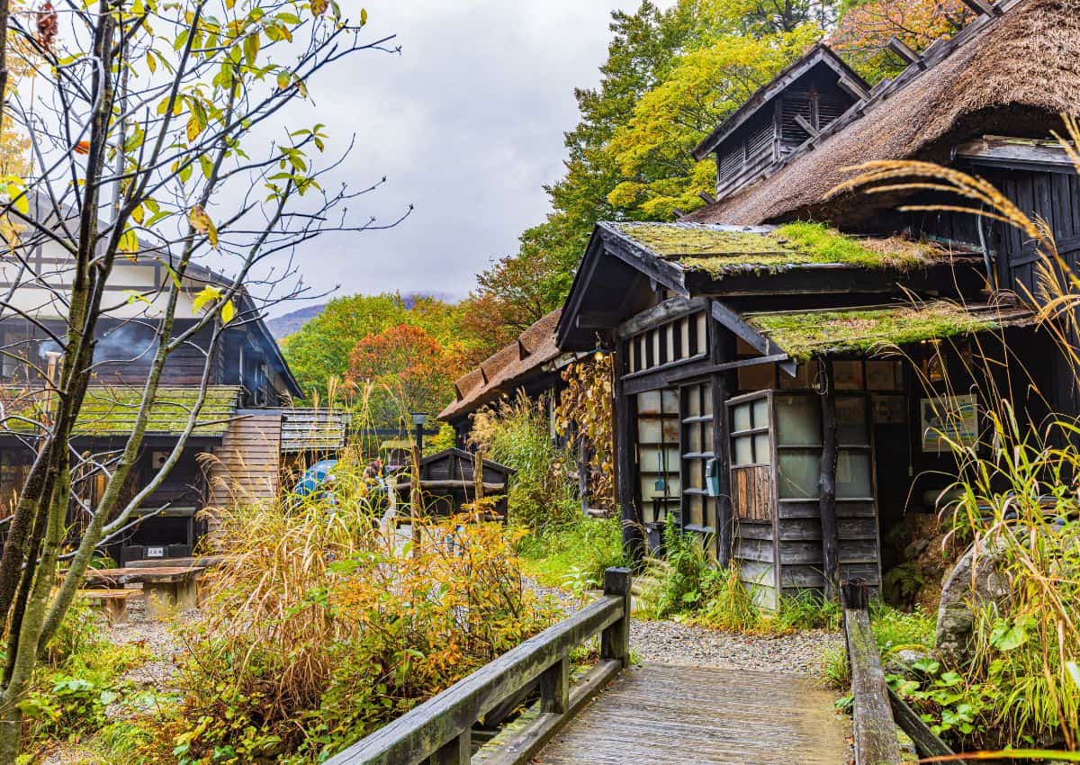 Village thermal traditionnel au Japon