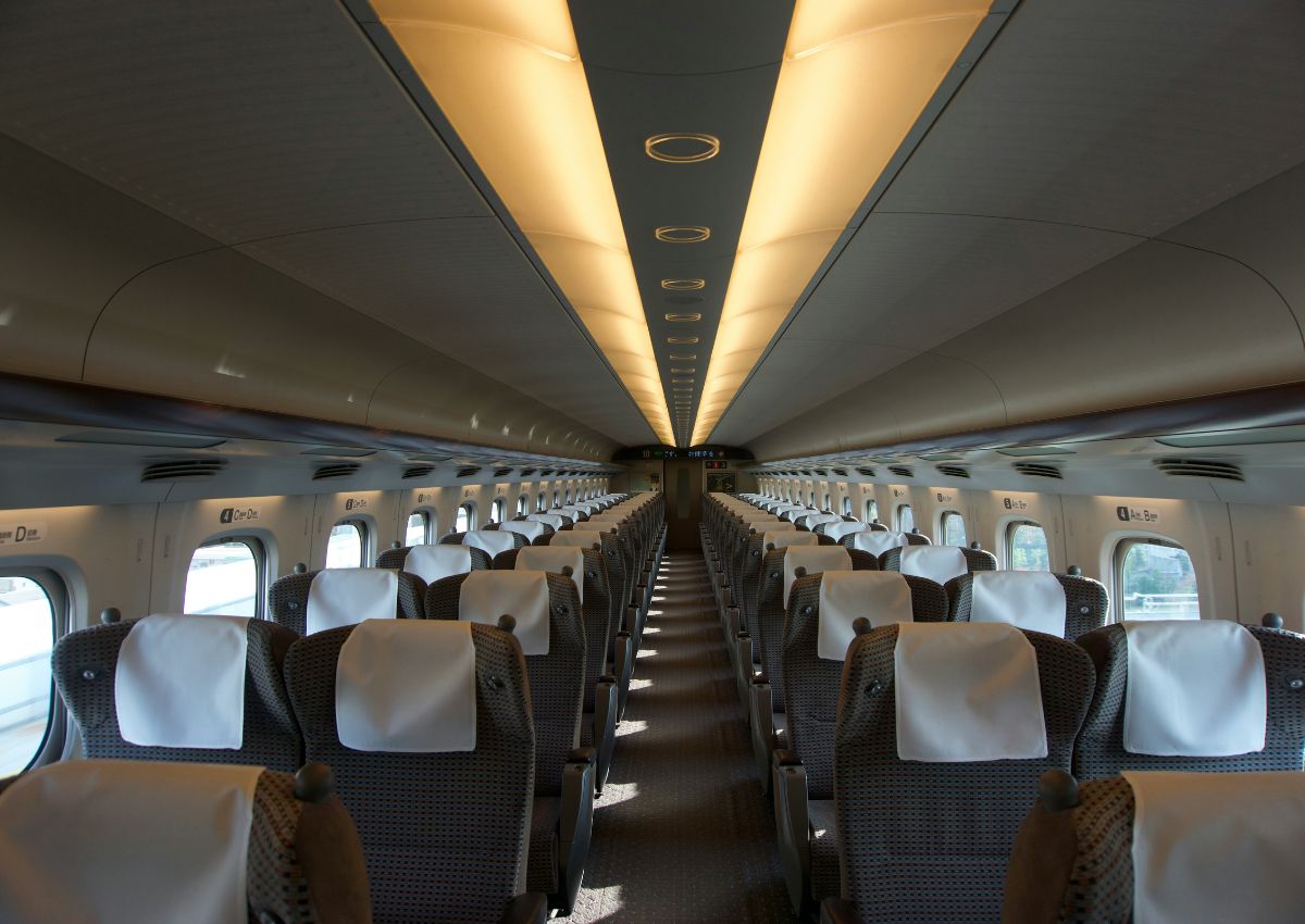 Wagon d’un Shinkansen, Japon