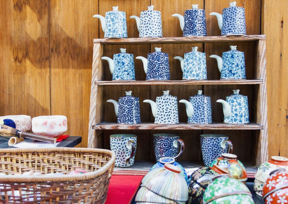 Boutique de céramique japonaise à Kyoto, Japon