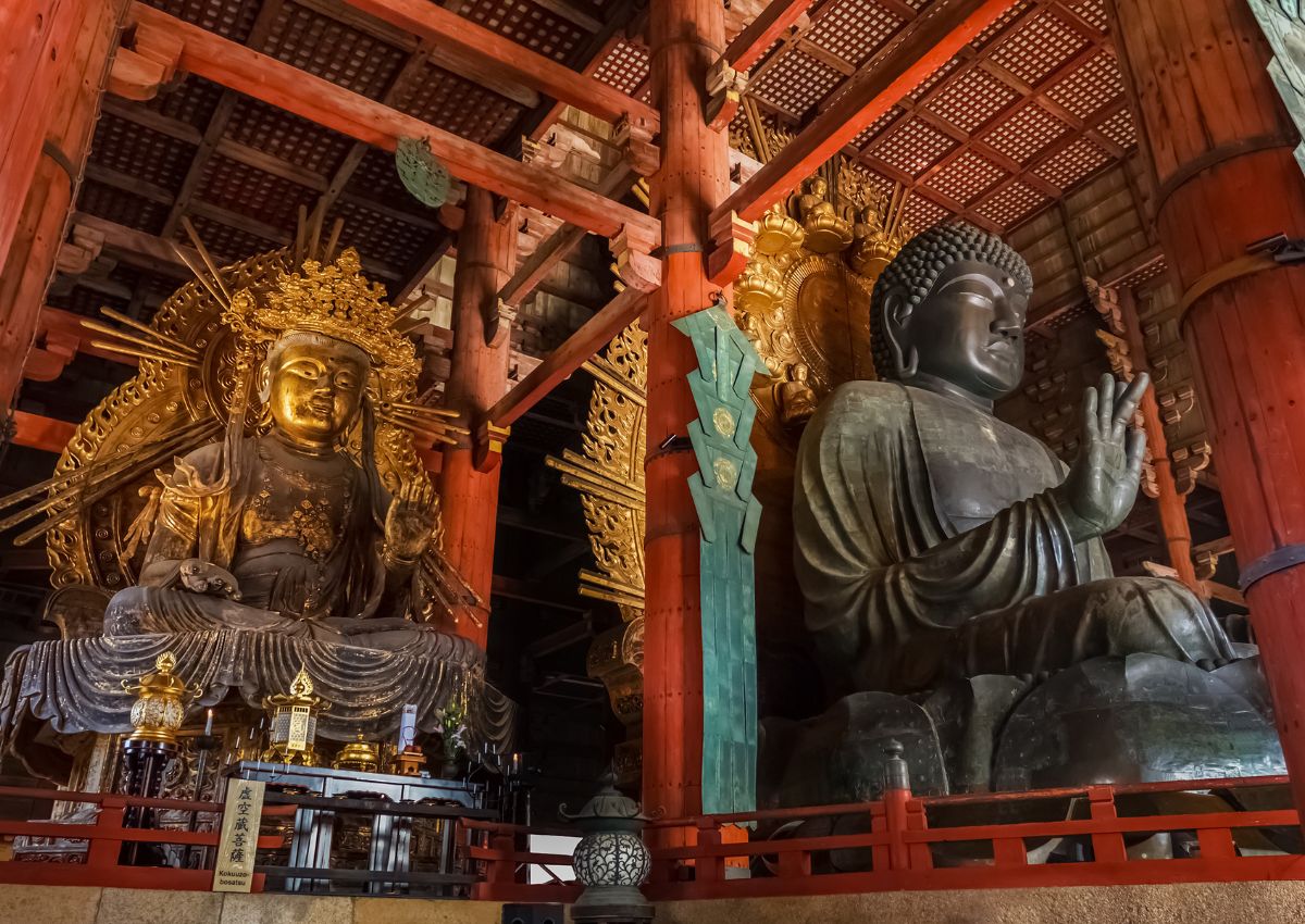 Grand Bouddha du temple Todai-ji, Nara, Japon