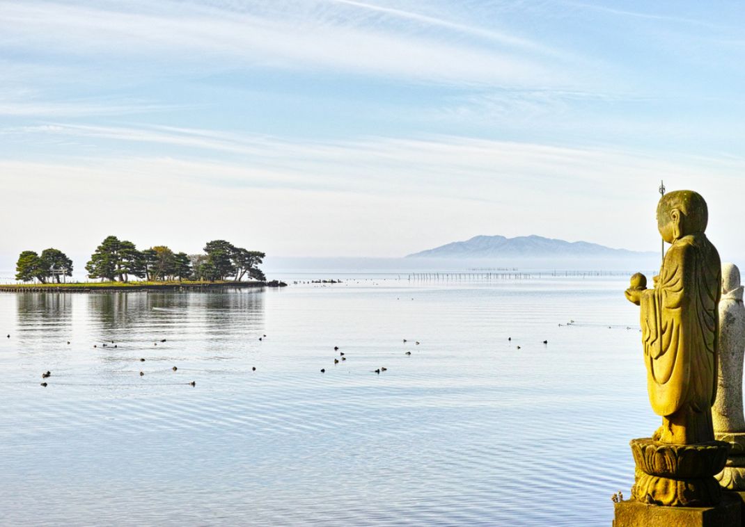  Coucher de soleil sur le lac Shinji, Matsue, Shimane, Japon