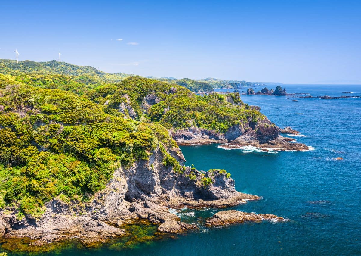 Falaises de la côte ouest d’Izu, Japon