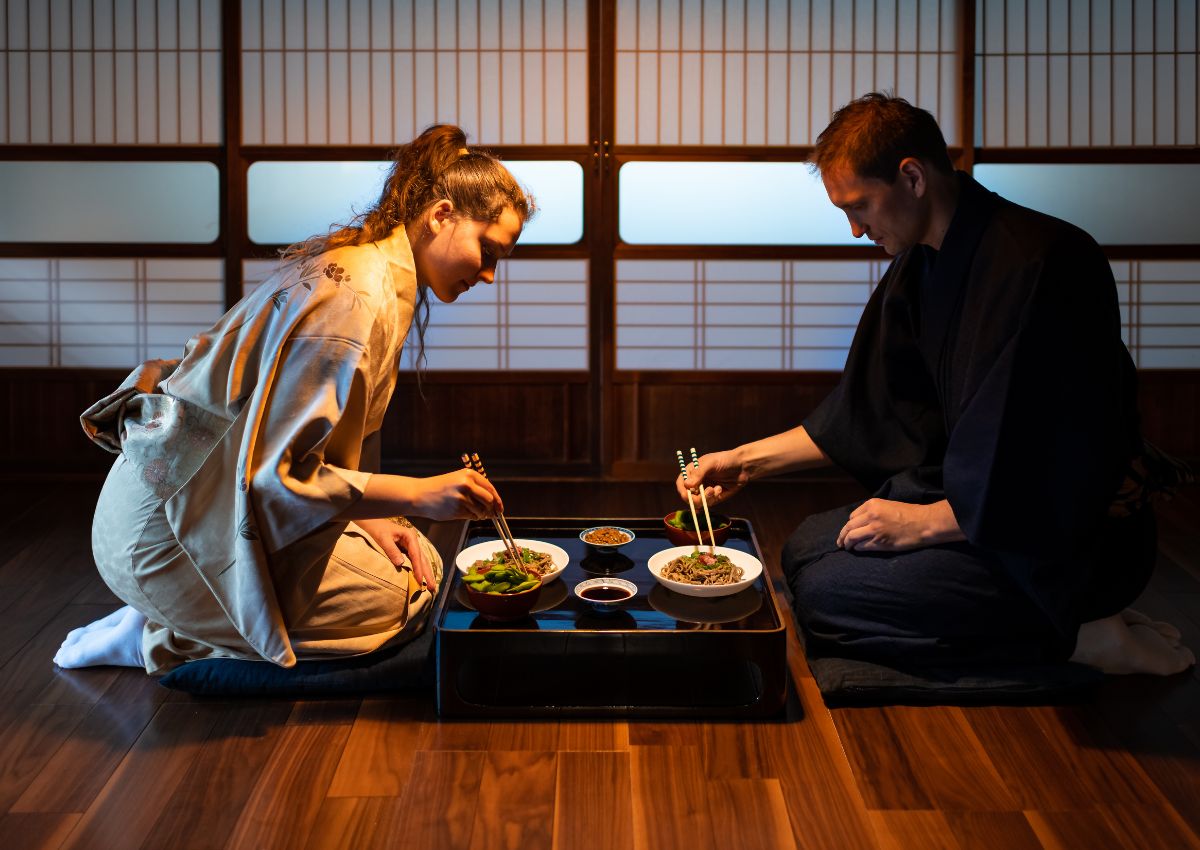 Dîner en ryokan, Japon