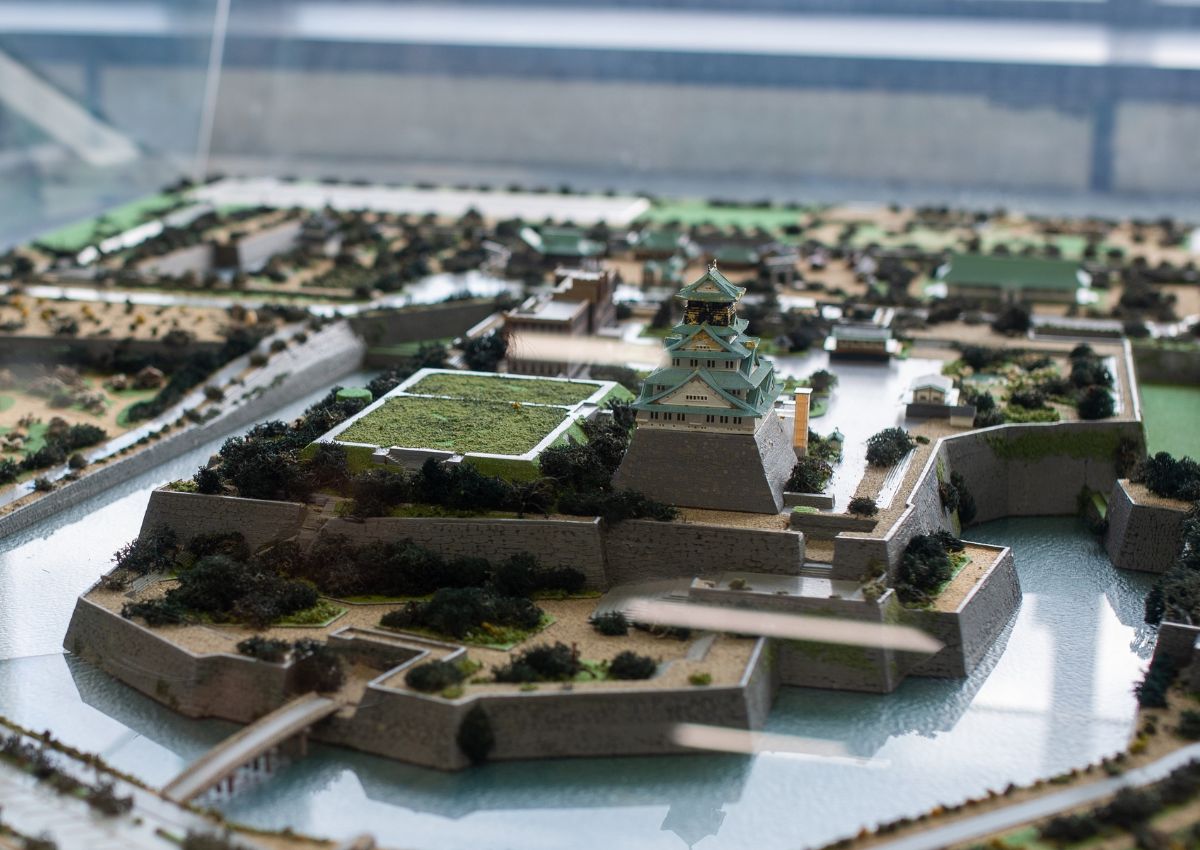 Maquette du château d’Osaka au Musée d’Histoire, Japon