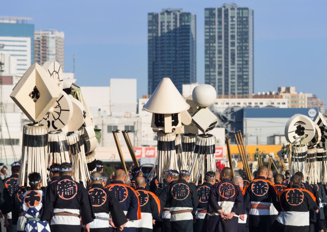 Brigade de pompiers japonais à l’époque d’Edo, Japon
