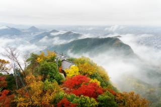 Vue du château de Gifu 