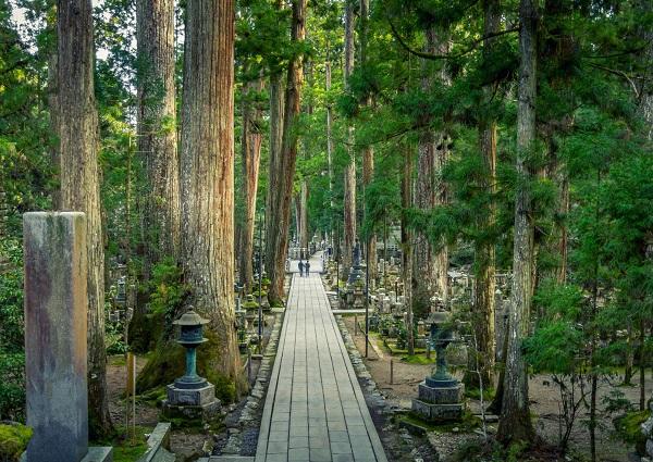 Cimetière sur le mont Koya, Japon