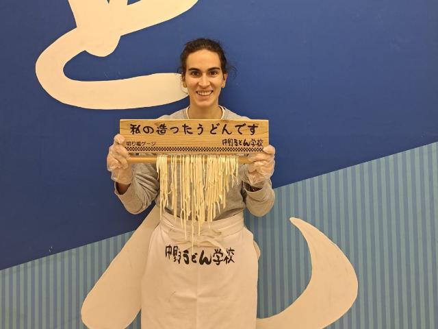 Cours de fabrication d'Udon à Takamatsu 