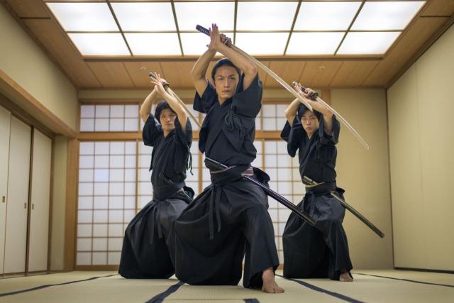 Pratique du kendo par les samouraïs