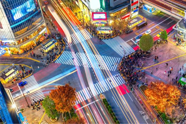 Le carrefour de Shibuya à Tokyo