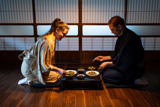 Repas traditionnel dans un ryokan