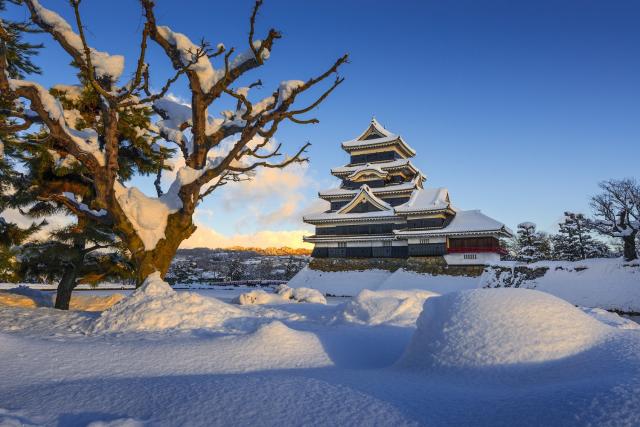 Château de Matsumoto en hiver