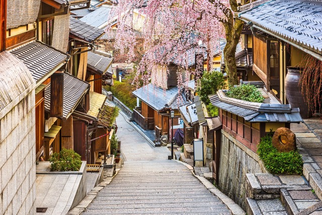 Les ruelles de Kyoto au printemps 