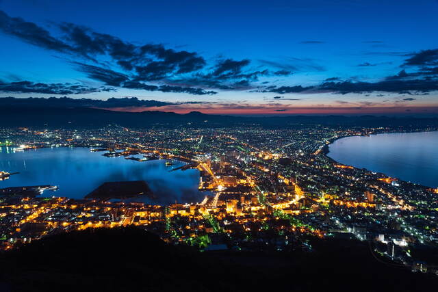 Hakodate à la tombée du jour