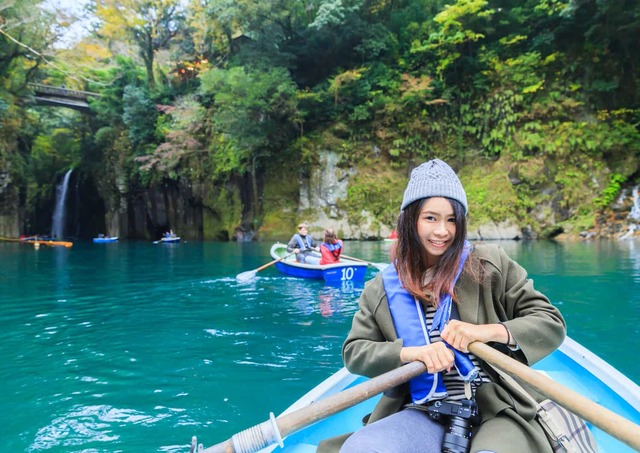Navigation à rames dans les gorges de Takachiho