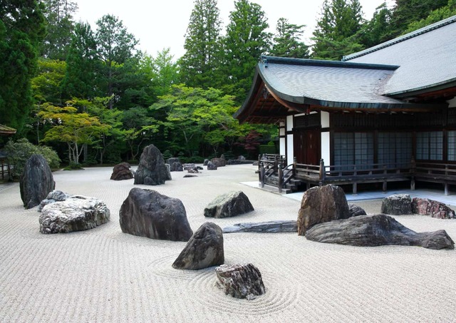 Le jardin de pierres de Banryu-tei, mont Koya