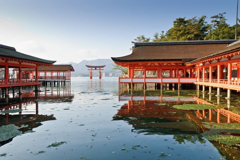 Miyajima, Hiroshima, Japon sanctuaire flottant
