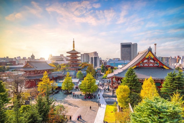 Temple Senso-ji dans le quartier d’Asakusa, Tokyo