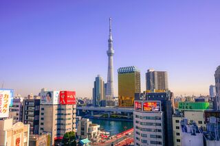 Skyline de Tokyo surplombée par la tour SkyTree