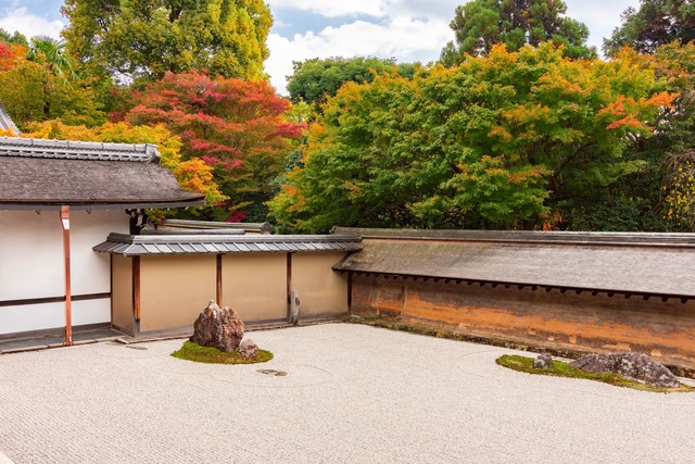 Jardin zen du temple Ryoan-ji à Kyoto