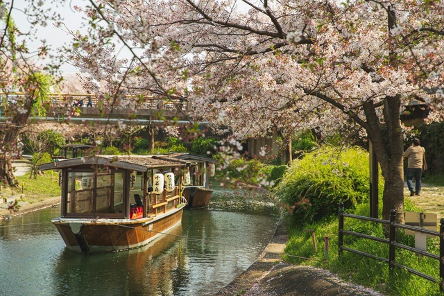 Canaux de Kyoto au printemps 