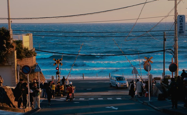 Vue sur la mer à Kamakura