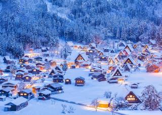 Village de Shirakawa-go en hiver