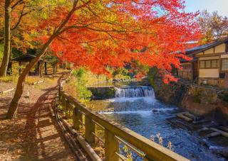 Kurokawa onsen à l'automne