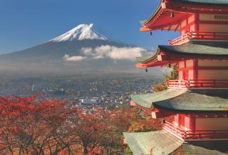 Le mont Fuji en automne