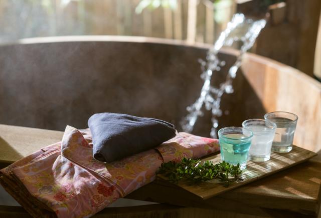 Bain d’onsen dans le parc national d'Hakone