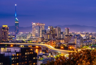Vue sur la ville de Fukuoaka